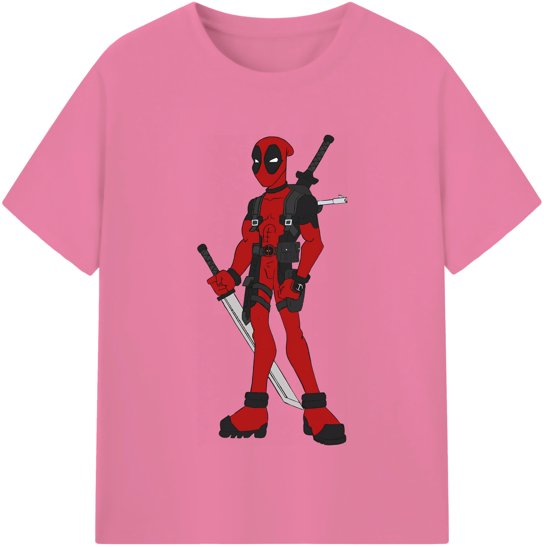 （画像用） Deadpool デッドプール 綿100％半袖Tシャツ（フロントプリント）